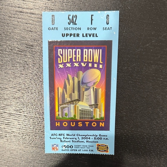Super Bowl XXXVIII Houston Ticket - Picture 1 of 5